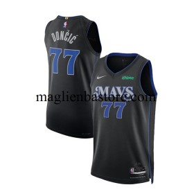 Maglia NBA Dallas Mavericks Nike Luka Doncic 77 Nike 2023-2024 City Edition Nero Swingman - Uomo